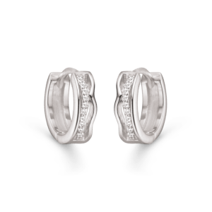 Creolen silber "Wellendesign", Ø10 mm