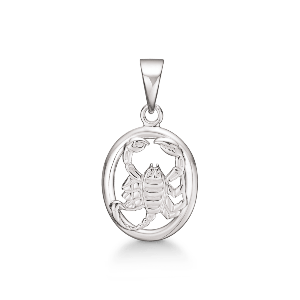 Silberanhänger Sternzeichen Skorpion. Abmessungen: 13 x 12,5 mm.