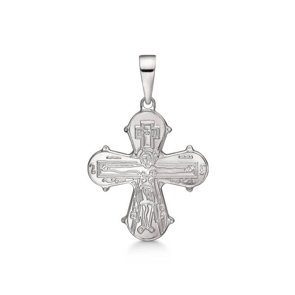 Silberanhänger Tageskreuz. Abmessungen: 16 x 18 mm.