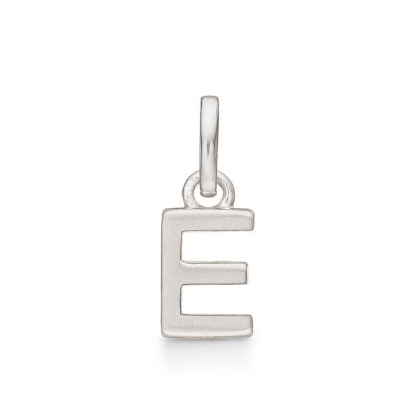 Buchstabenanhänger Silber E. Maße: 7,6 x 5,4 x 3,3 mm.