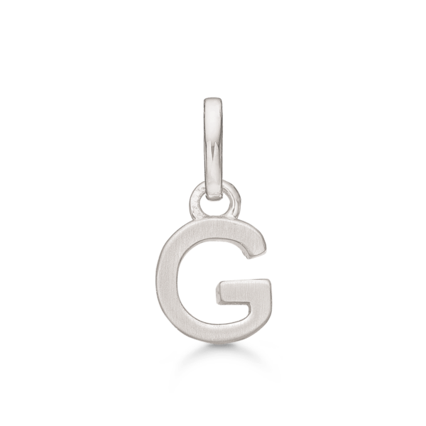 Buchstabenanhänger Silber G. Maße: 7 x 6,4 x 3,3 mm.