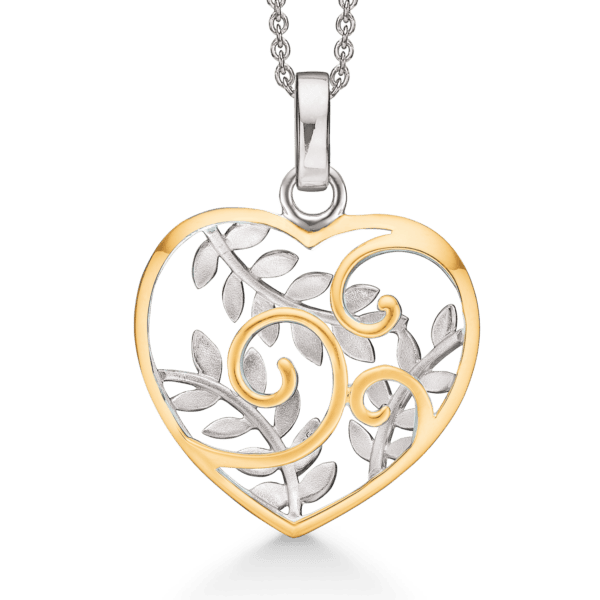 Lebensbaum Kette in Silber vergoldet 42-45 cm - Arkandi Design