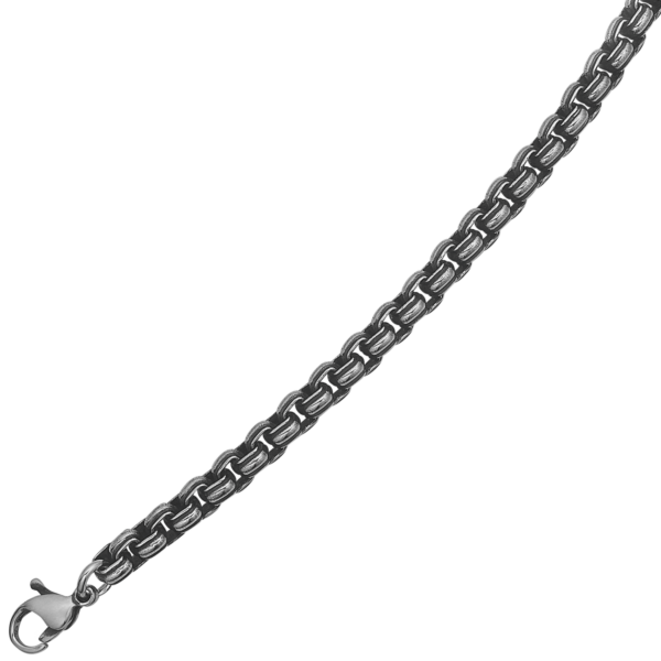Stahlkette mit runden Gliedern aus oxidiertem Stahl. Länge 50 cm.