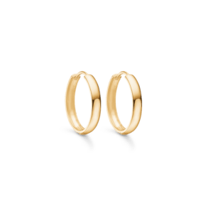 Gold Creolen in 8 Karat Gold, 3,3 x 20 mm.