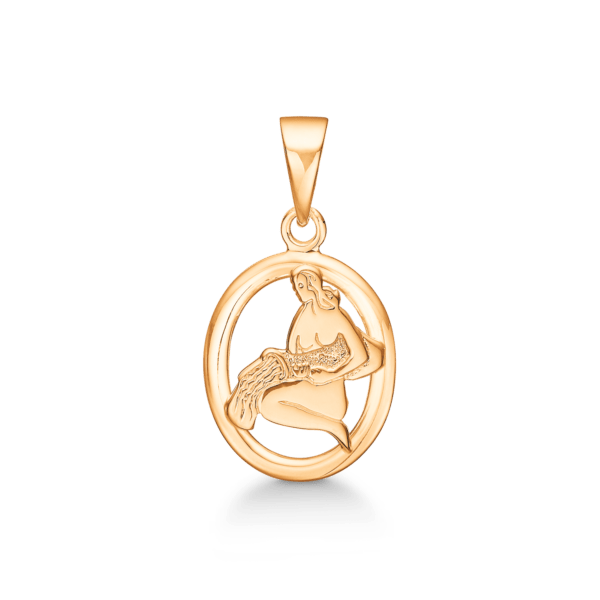 Sternzeichen Wassermann 8 kt. Goldanhänger. Abmessungen: 13 x 12,5 mm.