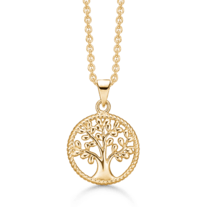 Arkandi Lebensbaum Kette aus vergoldetem Silber - 42+5 cm