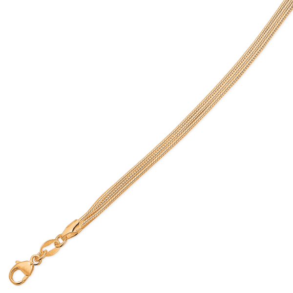 Arkandi Schlangenkette 14 Karat vergoldetes Silber - 42 cm