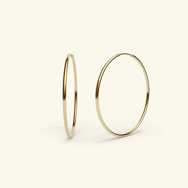 8 Karat Goldcreolen in 2 mm (Größe wählen)
