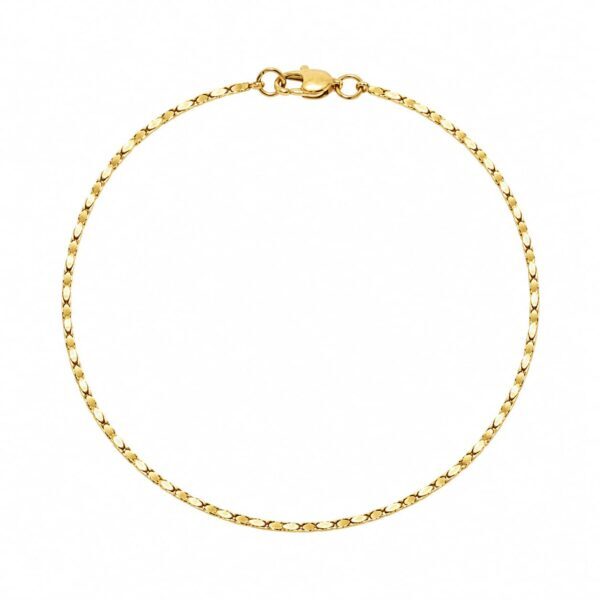 Wasserfeste Facette – 18-Karat-Armband 1,3 mm (Facette) für Herren – 18, 19 und 21 cm