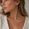 Elegante Perlenkette im sanften Licht