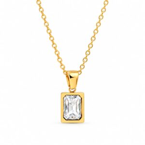 Goldene Kette mit klarem