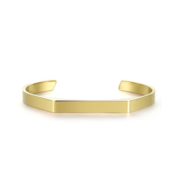 Wasserfestes, offenes Armband mit 18-Karat-Goldbeschichtung (PVD), 6 mm – für Damen