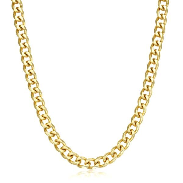 Wasserfest Nero 6 mm: Goldkette (Panzerkette) für Herren – 45, 50, 55 oder 60 cm