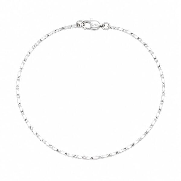Wasserfestes, facettiertes Silberarmband 1,3 mm (facettiert) für Herren – 18, 19 & 21 cm