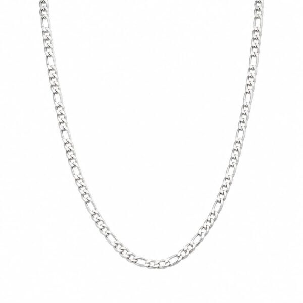Wasserfeste Figaro-Halskette (Figaro-Kette) – Silber – 45, 50, 55, 60 cm