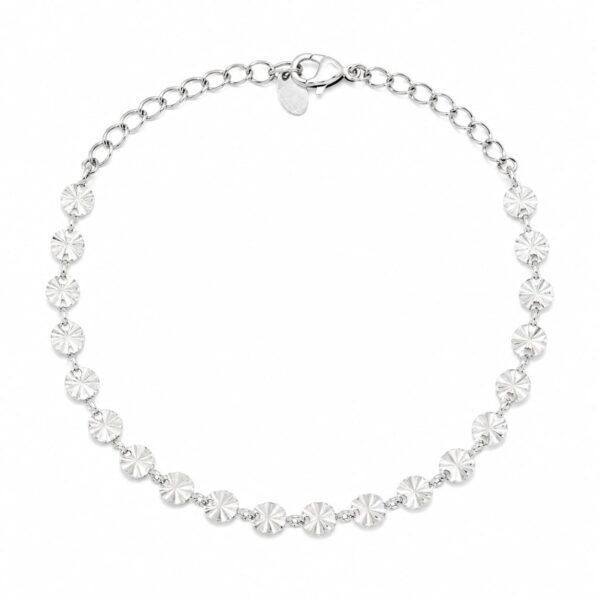 Wasserfestes Sonnenblumenarmband in Silberoptik, 5 mm, 16–19 cm lang