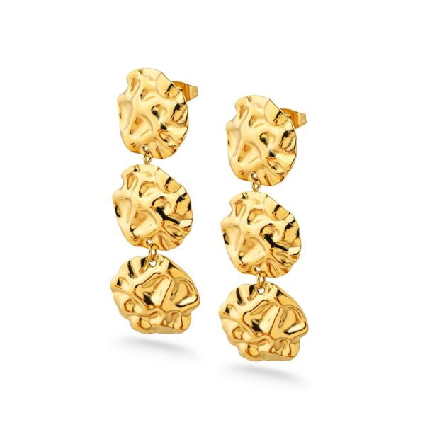 Organische Statement-Ohrringe mit 18 Karat PVD-Goldplattierung