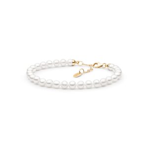 Perlenarmband Gold mit runden Perlen