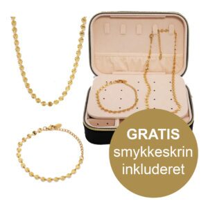 Copenhagen Smykker Sonnenblumen-Schmuckset in Gold + GRATIS Schmuckkästchen