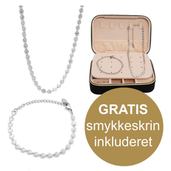 Copenhagen Smykker Sonnenblumen-Schmuckset in Silber + KOSTENLOSE Schmuckschatulle