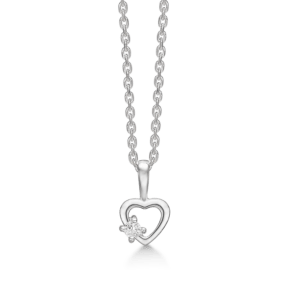 Støring Herzkette in Silber mit Zirkonia Steinen 38cm