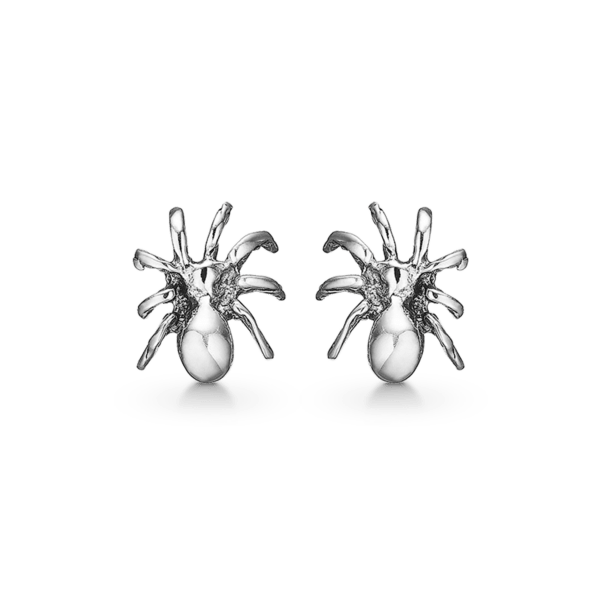 Silberohrringe oxidierte Spinne.