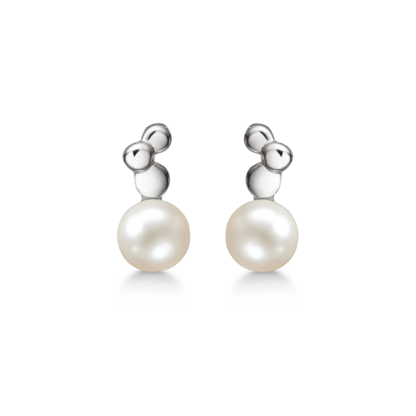 Støring Silberperlenohrringe mit Punktdesign