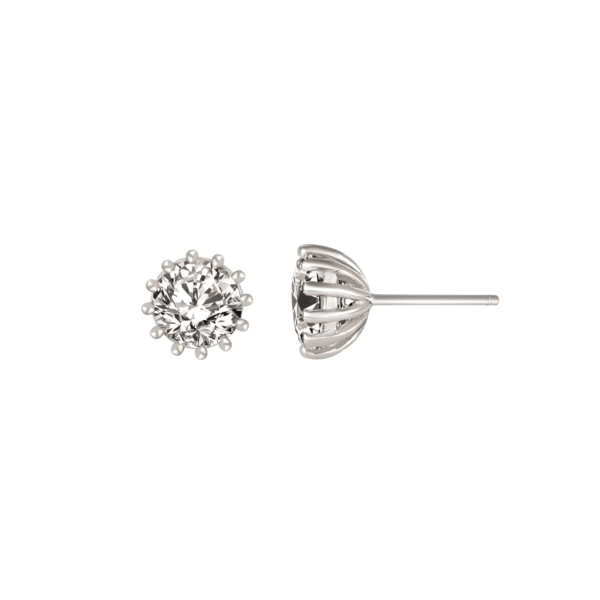 Silberohrstecker 6 mm mit Zirkonia