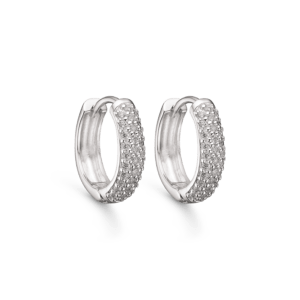 silber creolen mit stein