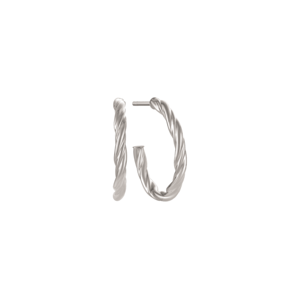 Creolen in silber gedrehtem Design