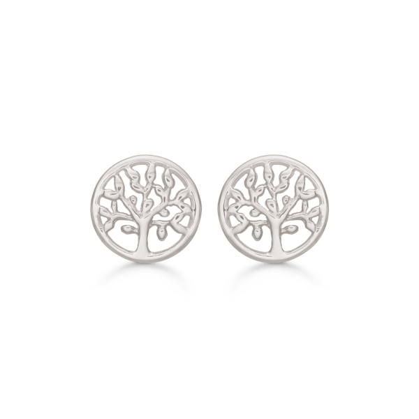 Arkandi Lebensbaum Ohrringe in Silber - Ø10 mm