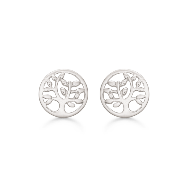 Arkandi Lebensbaum Ohrringe in Silber - Ø10 mm