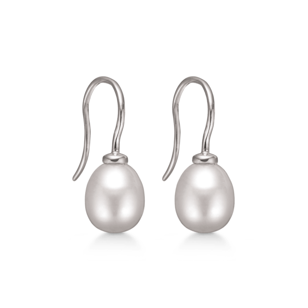 Arkandi Pearl Hängeohrringe in Silber, mit Süßwasserperlen