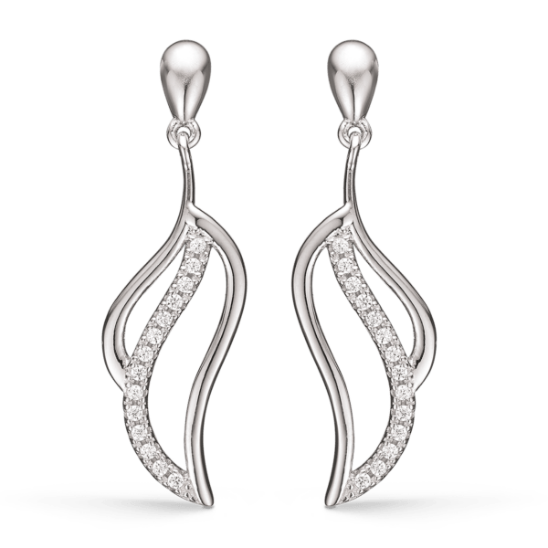 Arkandi Ohrhänger in Silber mit Zirkonia-Steinen
