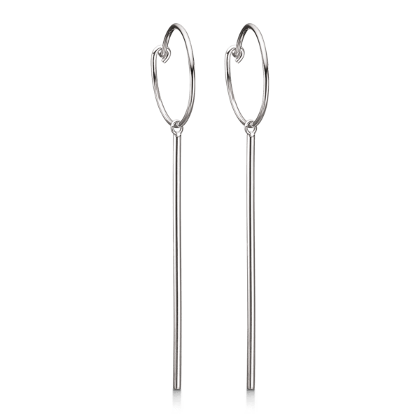 Silberkreolen / hängende Ohrringe in Silber