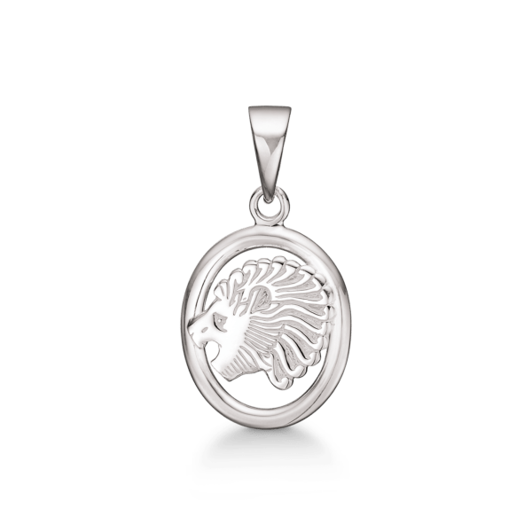 Silberanhänger Sternzeichen Löwe. Abmessungen: 13 x 12,5 mm.
