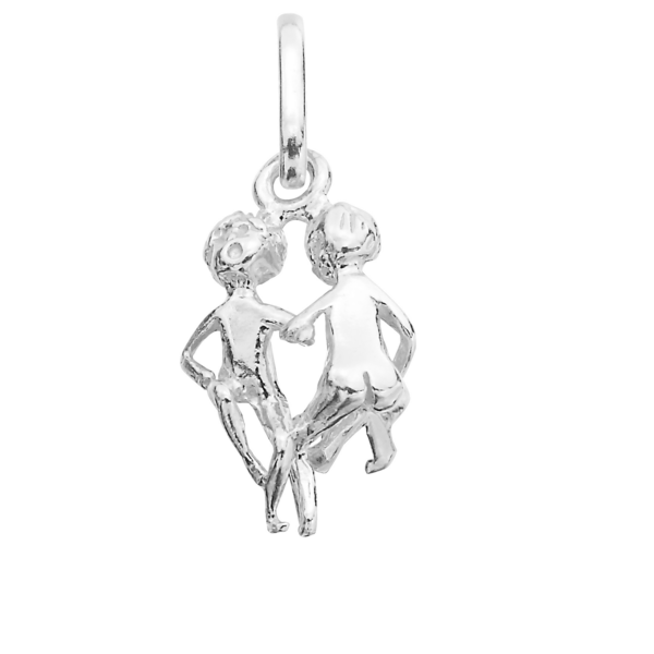 Silberner Anhänger Sternzeichen Zwilling.