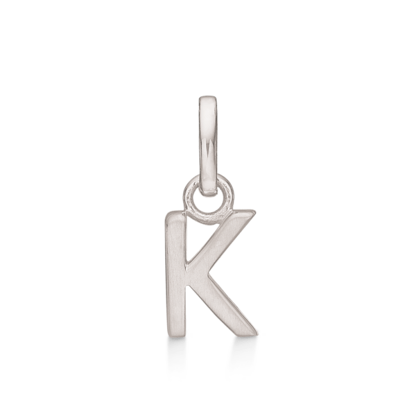 Buchstabenanhänger Silber K. Maße: 7 x 5 x 3,3 mm.