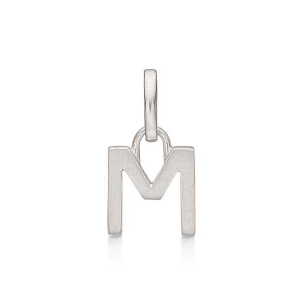 Buchstabenanhänger Silber M. Maße: 7 x 6,7 x 3,3 mm.