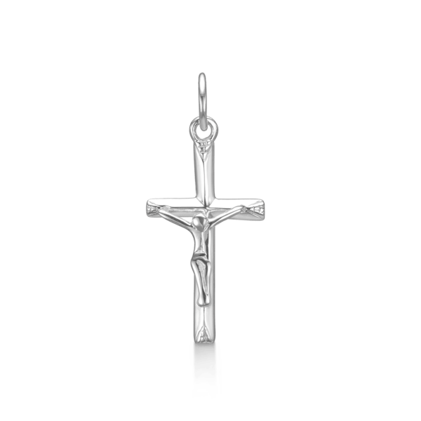 Silberanhänger Kreuz mit Christus 20 mm. Misst 23 x 12 mm.