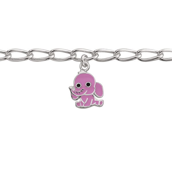 Silberarmband Elefant mit