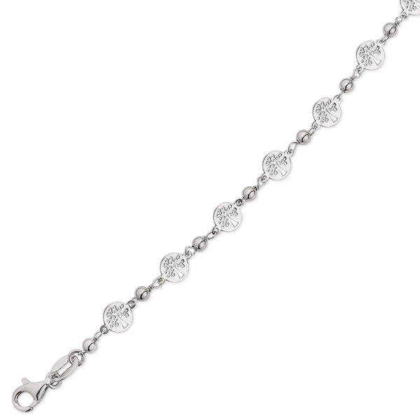 Lebensbaum Silber Armband. Länge 17,4 cm.