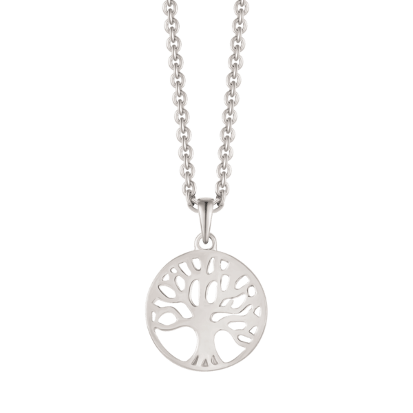 Lebensbaum Kette Silber mit schlichtem Lebensbaum Design