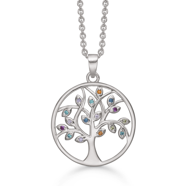 Lebensbaum kette silber