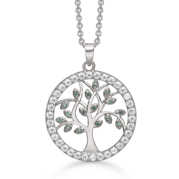 Arkandi Lebensbaum Kette mit Zirkoniasteinen - 42-45 cm