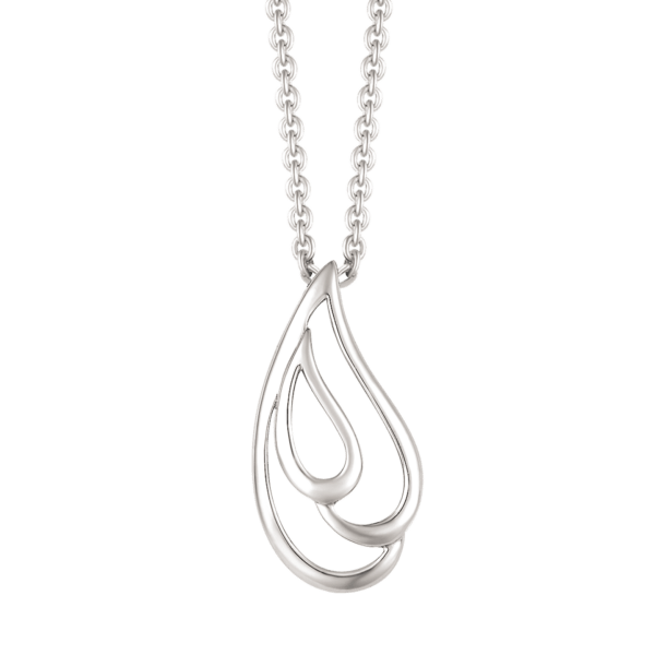 Silberkette 3 verschiedene Größen krumme Tropfen