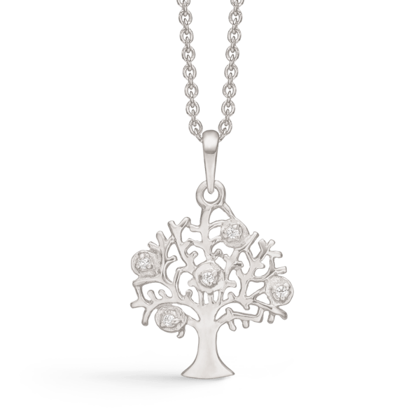 Arkandi Lebensbaum Kette mit Zirkoniasteinen - 42-45 cm