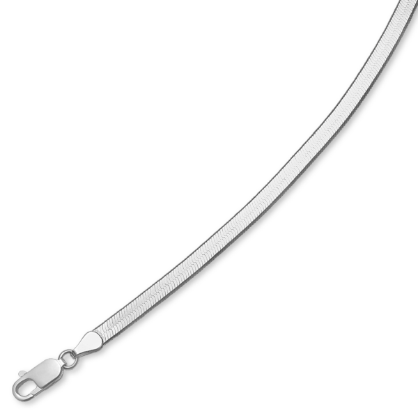 Silber Fischgrat Armband glänzend 925er. 4,49 mm. 18cm Länge 18cm.