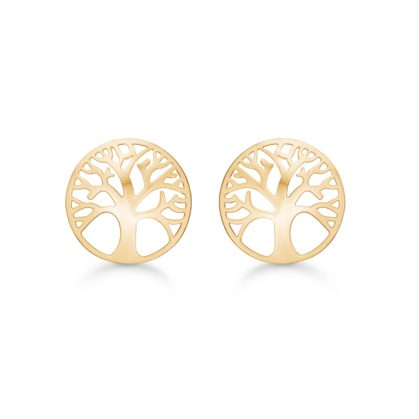 Arkandi Lebensbaum Ohrringe 8 Karat Gold
