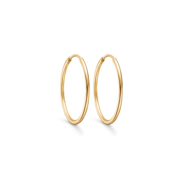 Gold Creolen 8 Karat. 1,4 x 25 mm.
